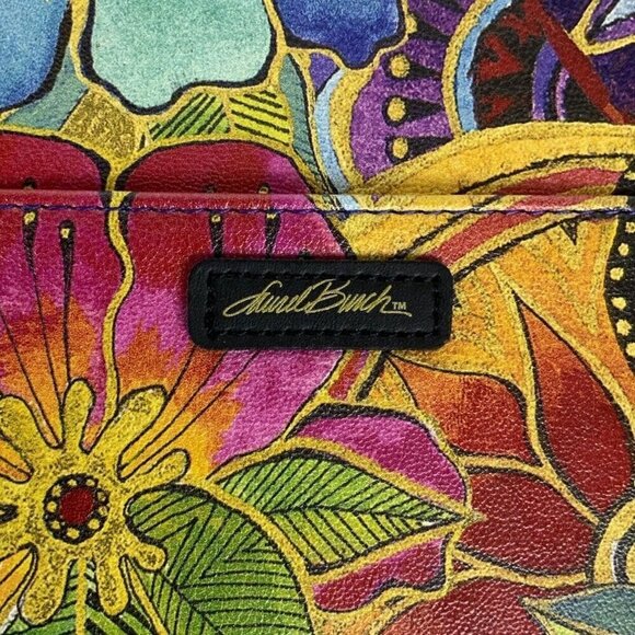 Monarque Signature Series Laurel Burch Blooming Florals Slim Crossbody Bag Purse - Picture 3 of 11